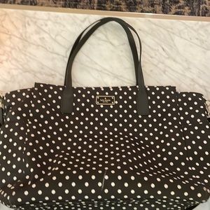 Kate Spade Diaper Bag - Black and White polka dot